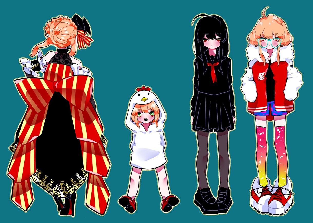 キャラ立ち絵描きます 普通の立ち絵からソシャゲ風立ち絵まで男女問わず何でも描きます イメージ1