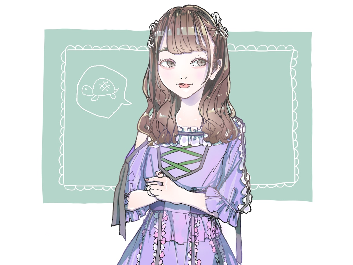 パステルカラー♡な似顔絵描きます リアルタッチからデフォルメまで、ふんわり似顔絵 イメージ2