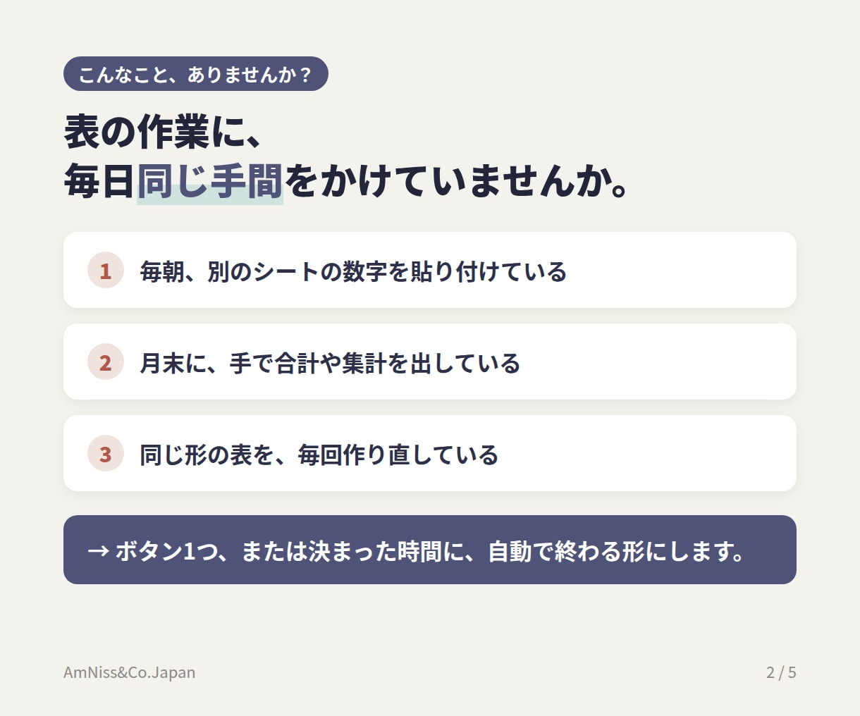 スプレッドシートの面倒な作業を自動にします 毎日のコピペ・集計・転記を、ボタン1つにまとめます イメージ2