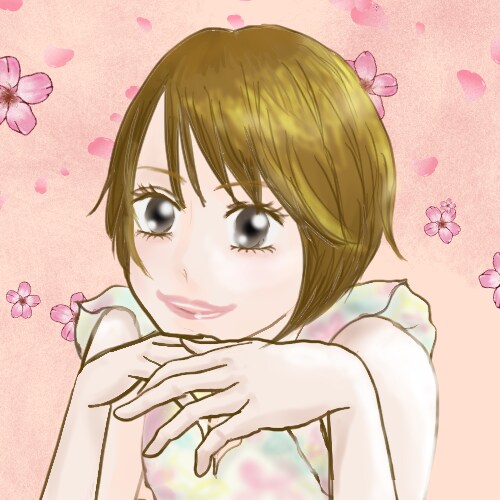 アイコン用のイラスト描きます アイコンにぴったり!背景もかわいい!女の子のイラスト！ イメージ1