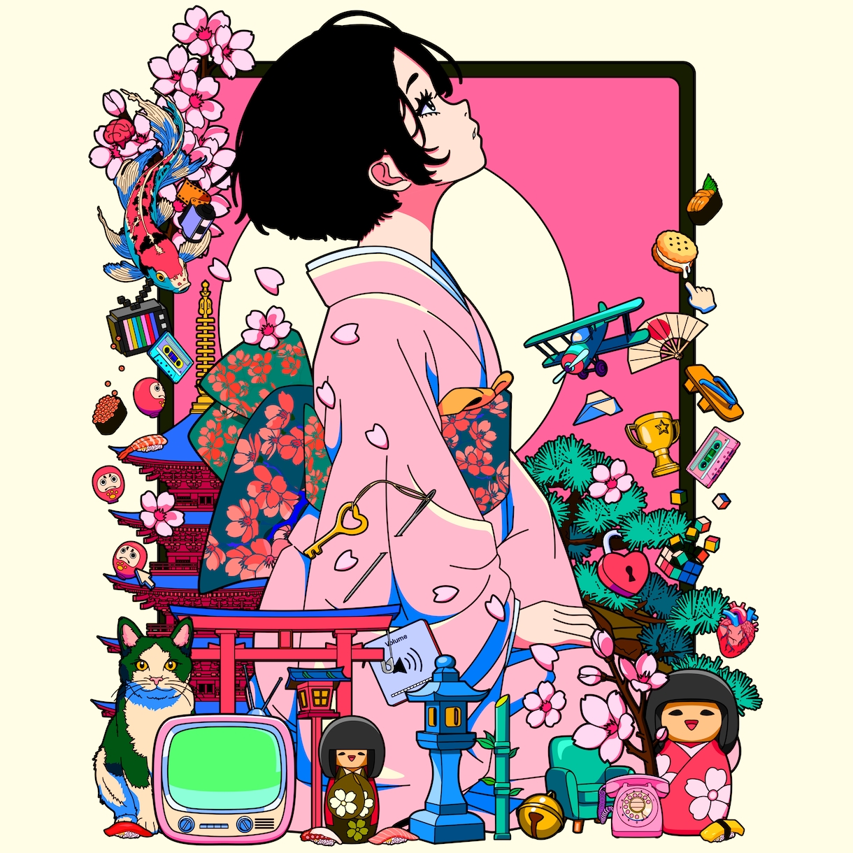目を引くポップでオシャレな一枚絵作成します ジャケット/装画/広告/ポスター/MVなどにおすすめ！ イメージ4