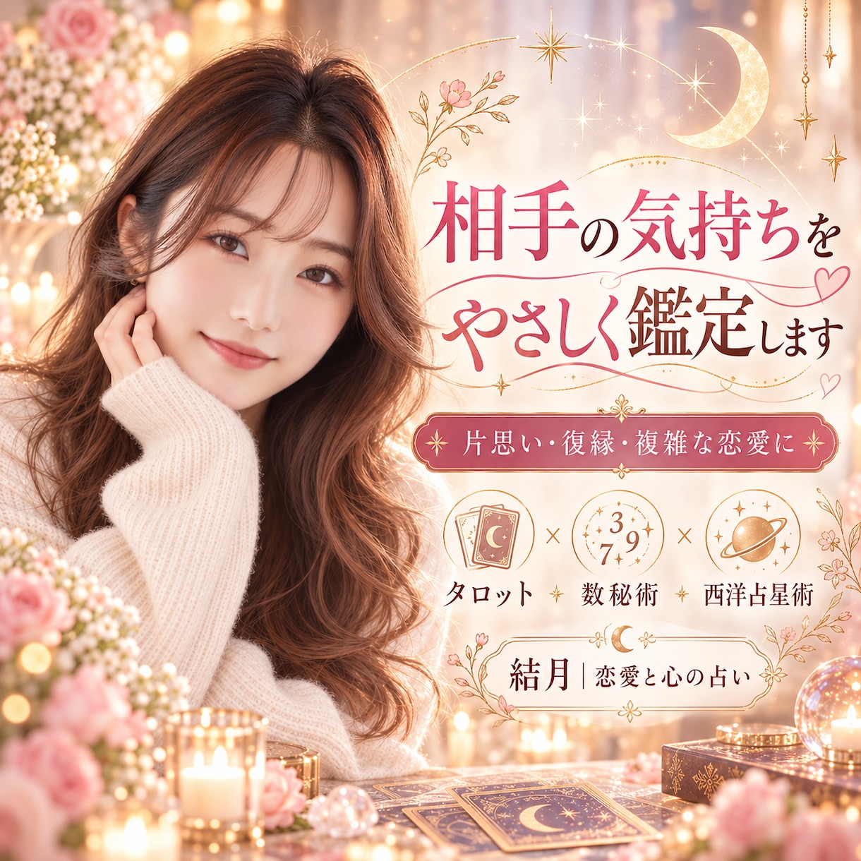 あの人の気持ちをタロット3枚で占います 片思い・復縁・複雑な恋に優しく寄り添います イメージ1