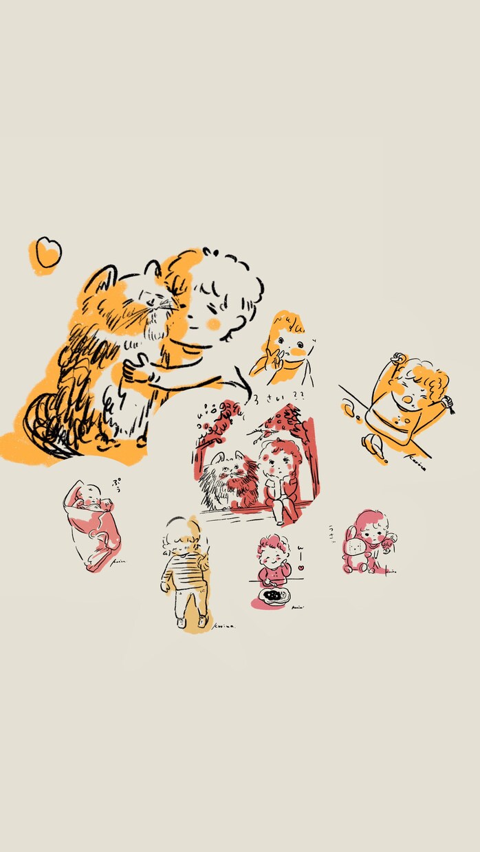 赤ちゃんや小さいお子様、ペットのイラスト描きます デフォルメ風のかわいいイラストです。 イメージ1