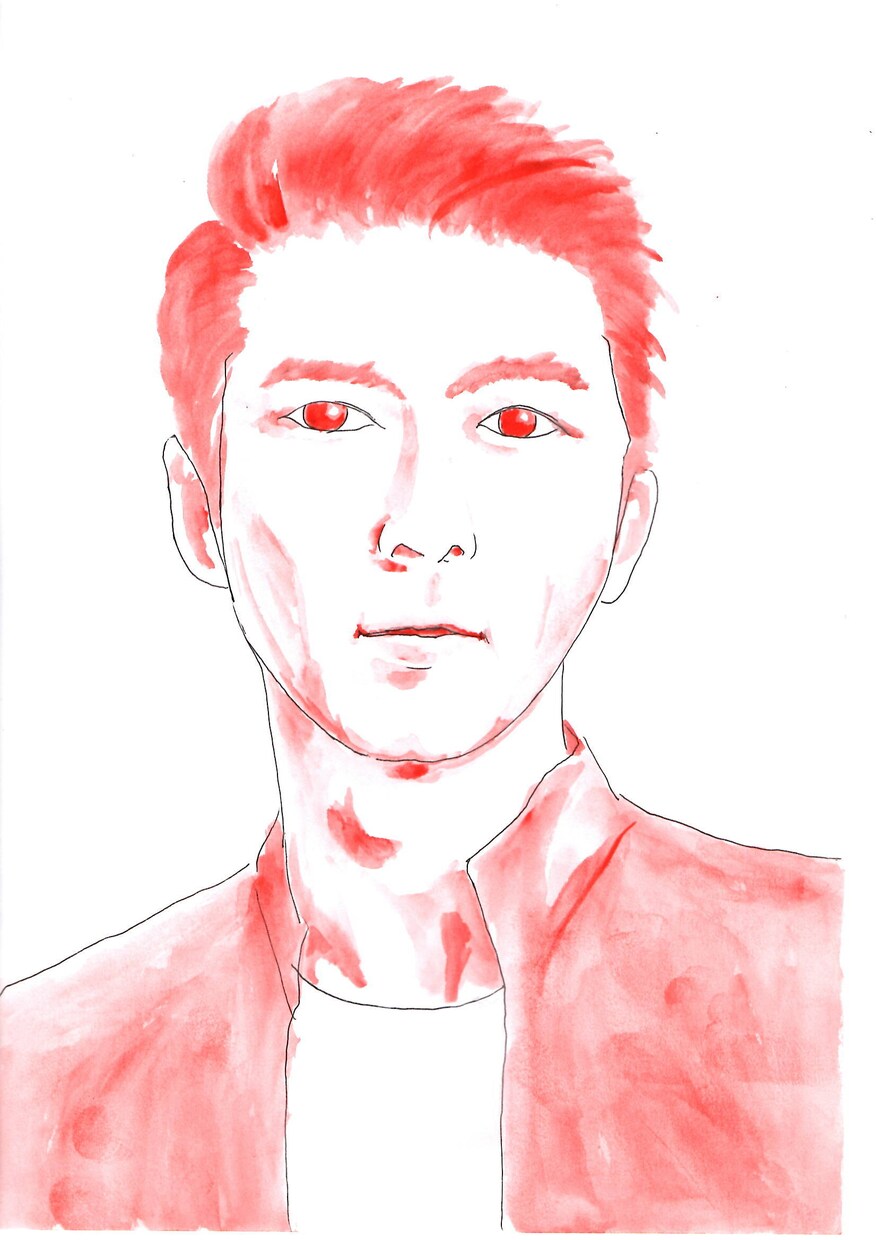 写真をもとにあなた用の似顔絵イラスト作成致します 希望により多色着色(水彩)を致します。 イメージ3