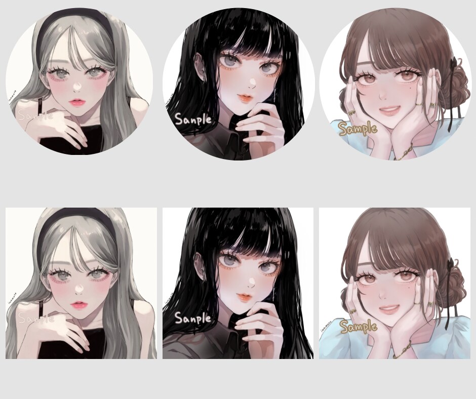 オシャレで目を惹く似顔絵風イラストアイコン描きます こだわりの美化イラスト！顔出しNGの方にもおすすめです！ イメージ2