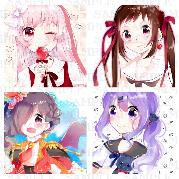 SNS等でご利用頂けるアイコン描きます きらきら可愛らしいカラフルな女の子の専用アイコンを… イメージ2
