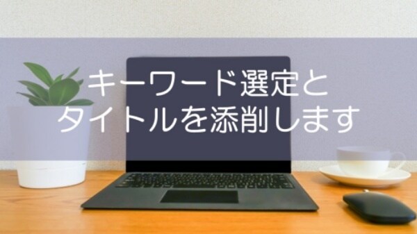キーワード選定とタイトルのつけ方を添削します 100万PVブロガーが教えるキーワード選定とタイトルのつけ方 イメージ1