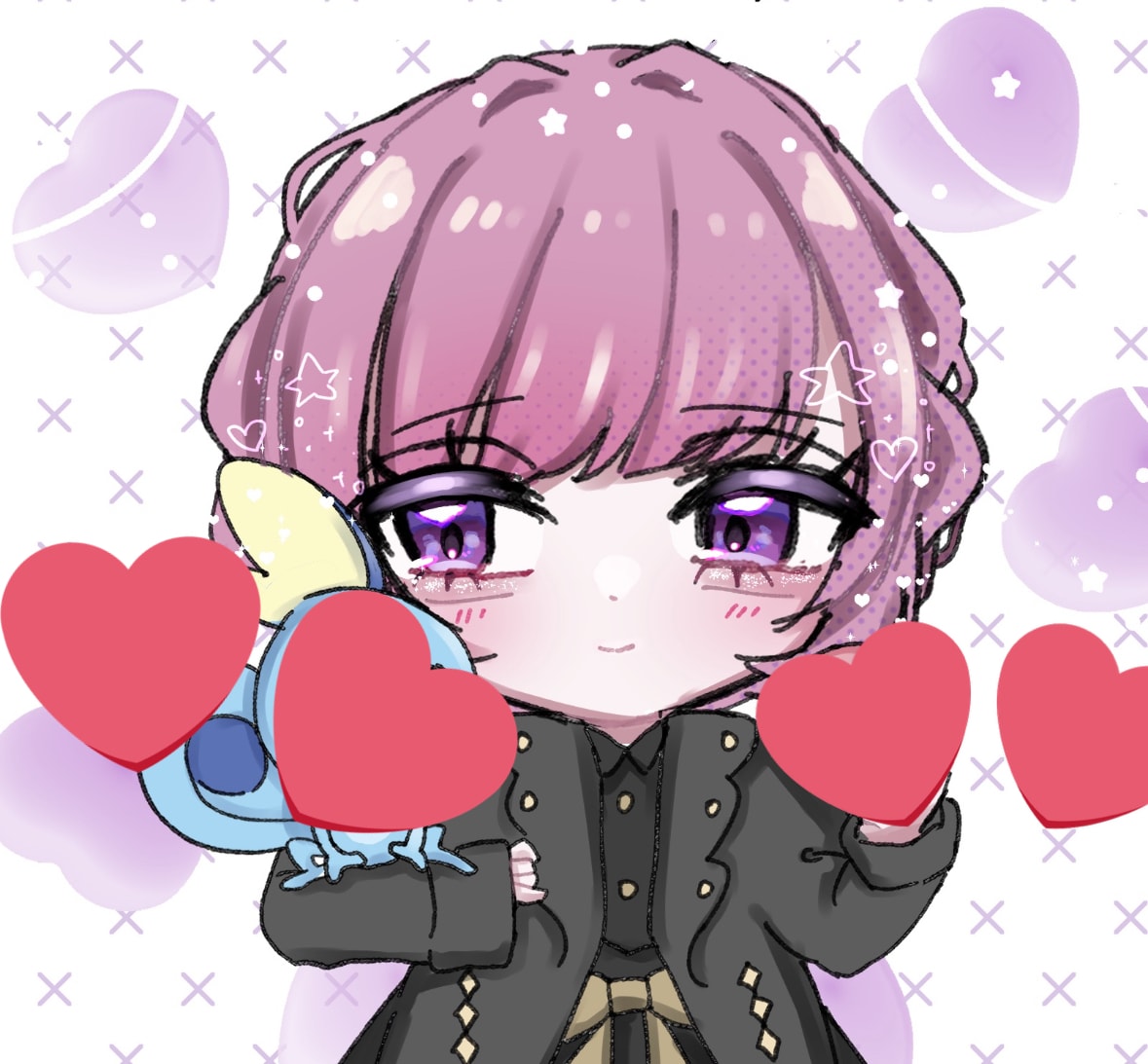 デフォルメキャラ描きます 小さめで可愛くてキラキラした絵を描きます イメージ2