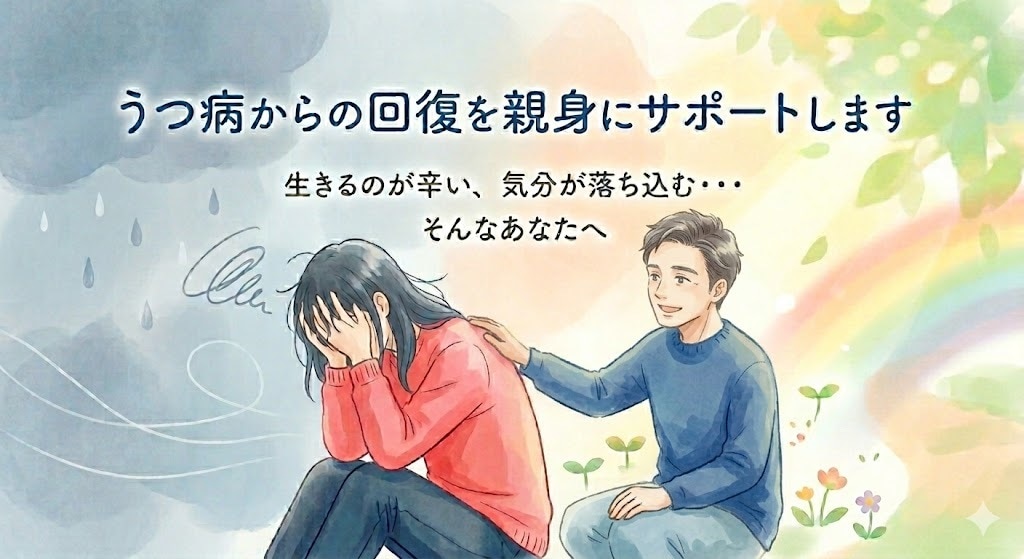 うつ病からの回復を親身にサポートします 生きるのが辛い、気分が落ち込む・・・そんなあなたへ イメージ1