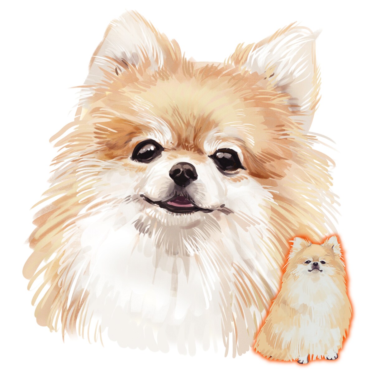 現役漫画家がペットの似顔絵を厚塗りで描きます 犬、猫、魚、小動物…動物ならなんでもOKです◎！ イメージ1