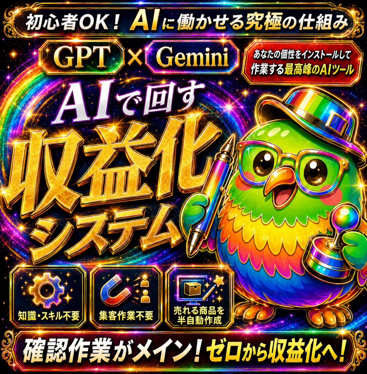 次世代の収益化システム【キウイック】を提供します スマホ1台/AI副業/収益化/SNS不要/脱サラ/コピペ作業 イメージ1
