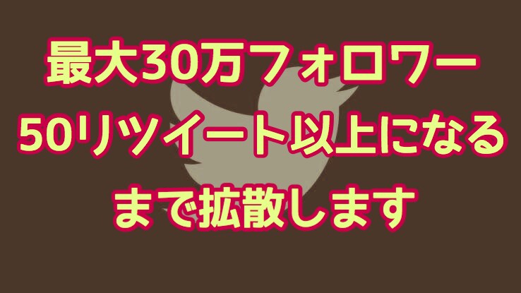 最大30万人相手にアナタのツイートをバズらせます twitterツイートつぶやきに50RTが付くまで連続拡散！ イメージ1