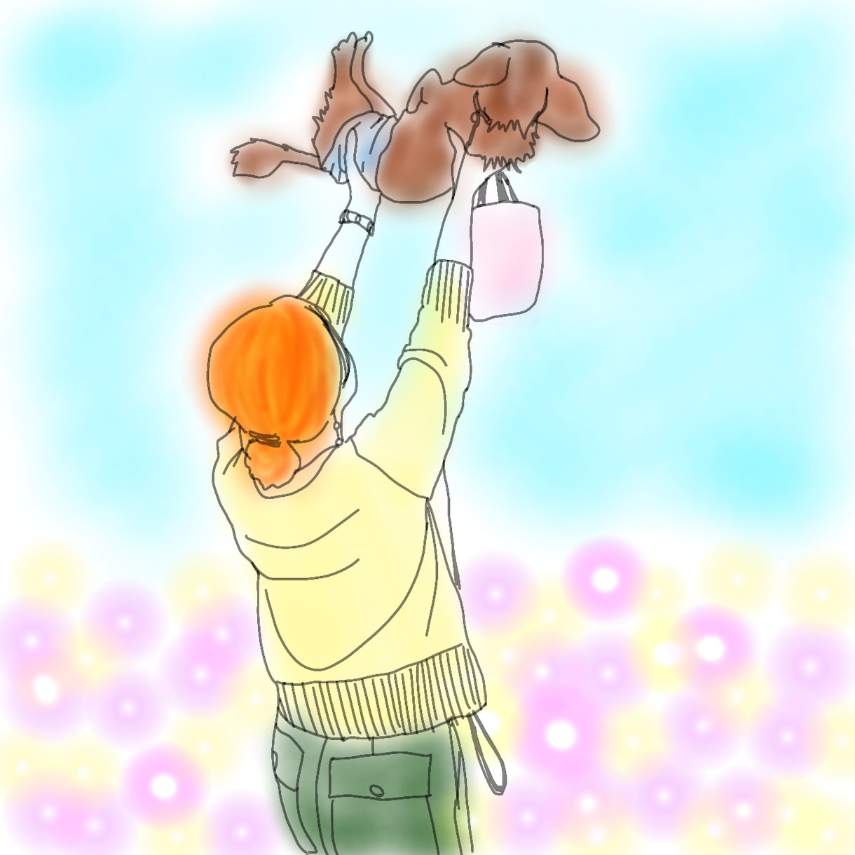 写真をトレースして線画イラストを作成します カラフルでゆるふわなイラストにいたします。 イメージ4