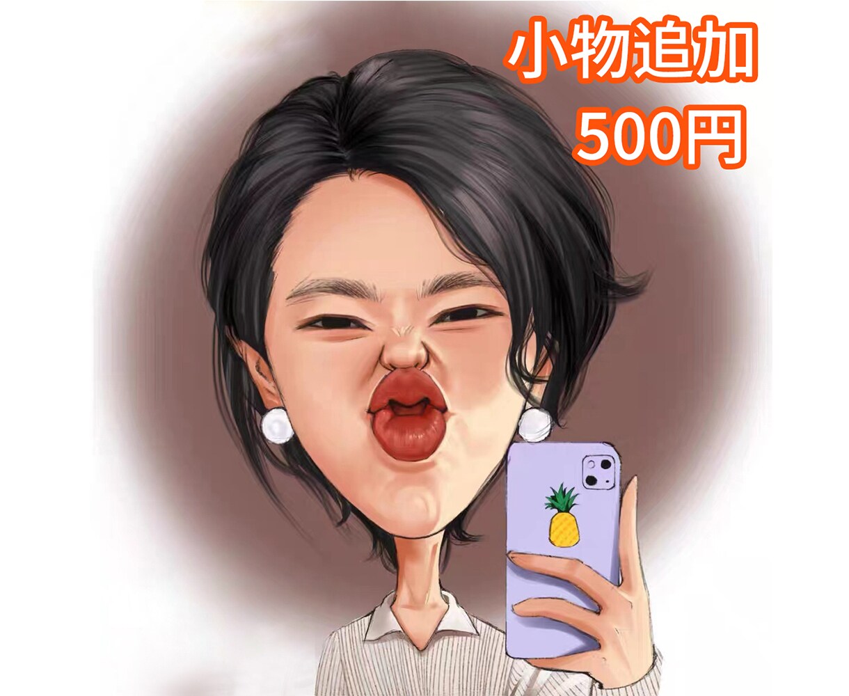 あなたの魅力を輝かせよう！個性豊かな似顔絵描ます 印刷できる高解像度！PSD、JPG、PNGの3点セット提供 イメージ4