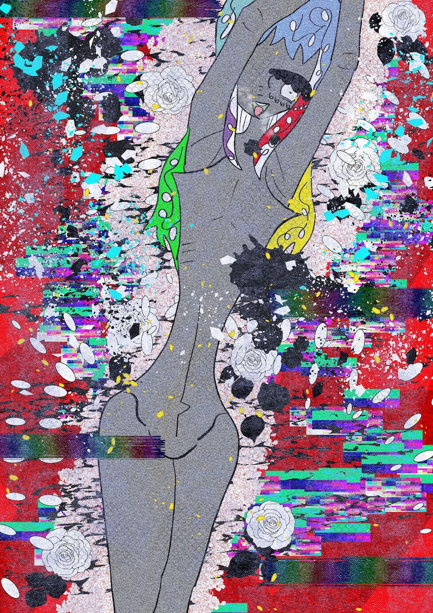 ボカロMV・ジャケのアートチックな一枚絵作ります アートチックでサブカルな一枚絵描きます。可愛くて不気味です イメージ6