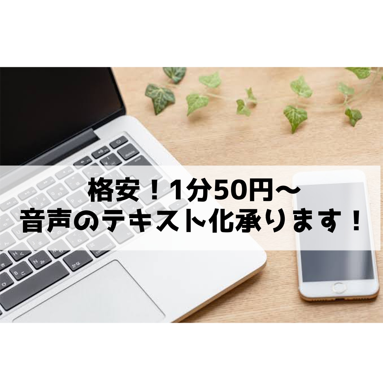 格安！1分50円〜　音声のテキスト化承ります 音声、YouTube等どんなタイプでもご依頼可能！ イメージ1