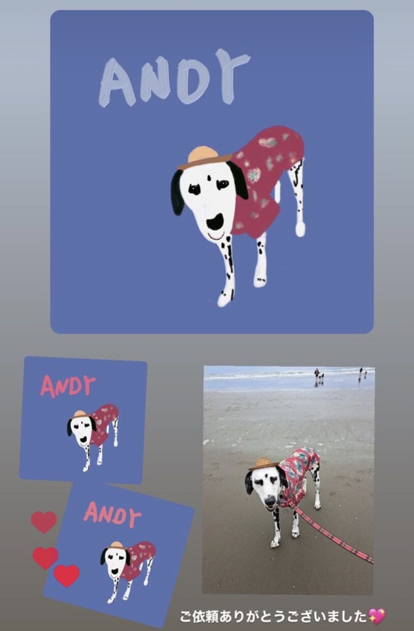 写真をもとに、世界に一枚のペット似顔絵を描きます 温かみのあるリラックス感溢れるイラスト イメージ7