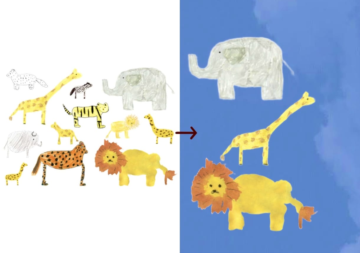 イラストをLINEスタンプにします お子様の大切な絵やオリジナルキャラクターを手軽にスタンプに！ イメージ1