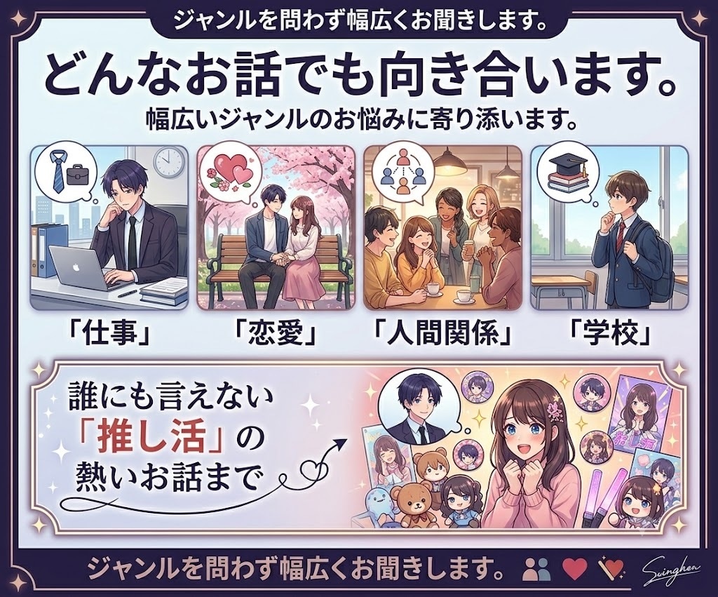 どんなお話でもOK！あなたのお話聞きます 登録者1500人集めた元Vtuberがあなたのお話聞きます！ イメージ2