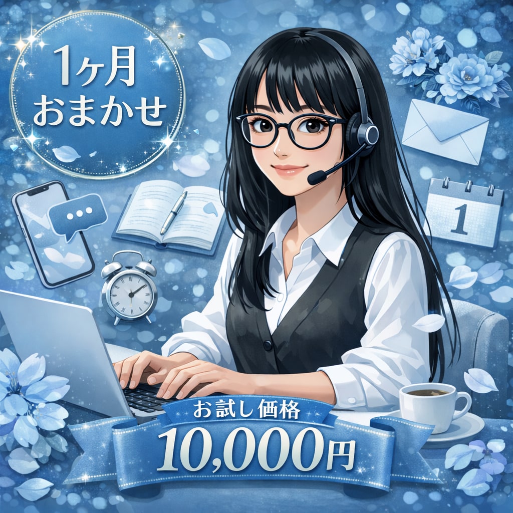 お試し1ヶ月☆オンライン秘書承ります 1人では手が回らない業務をオンラインで支えます♪ イメージ1