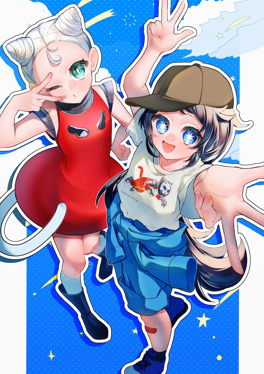 商用◎目を引く1枚絵、ビネットイラストを制作します サムネやMV、グッズ制作を考えている配信者様などへ！ イメージ3