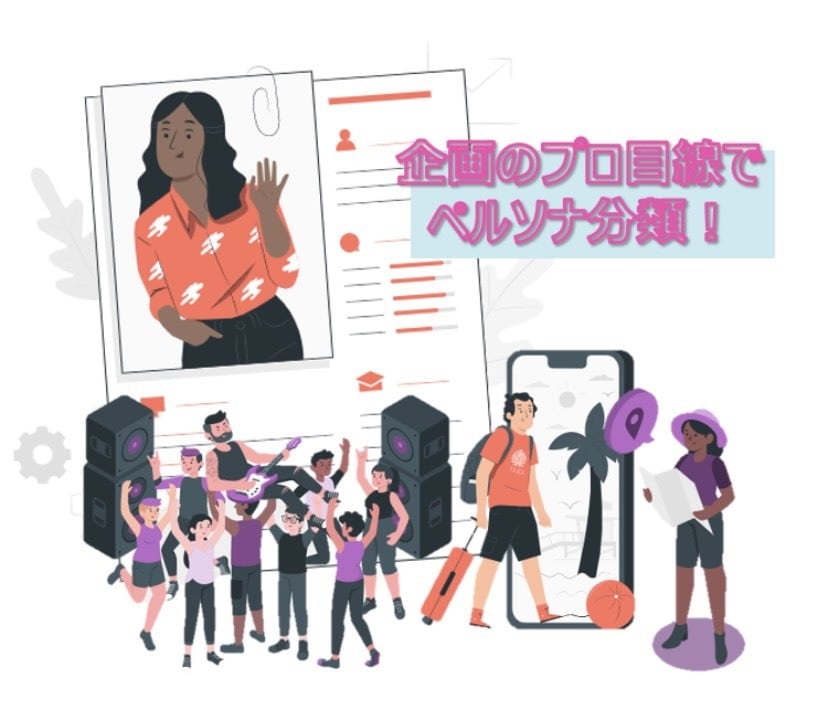 企画のプロ目線でペルソナ分類します 年間300以上企画しているプロのリサーチ能力で市場分析 イメージ1