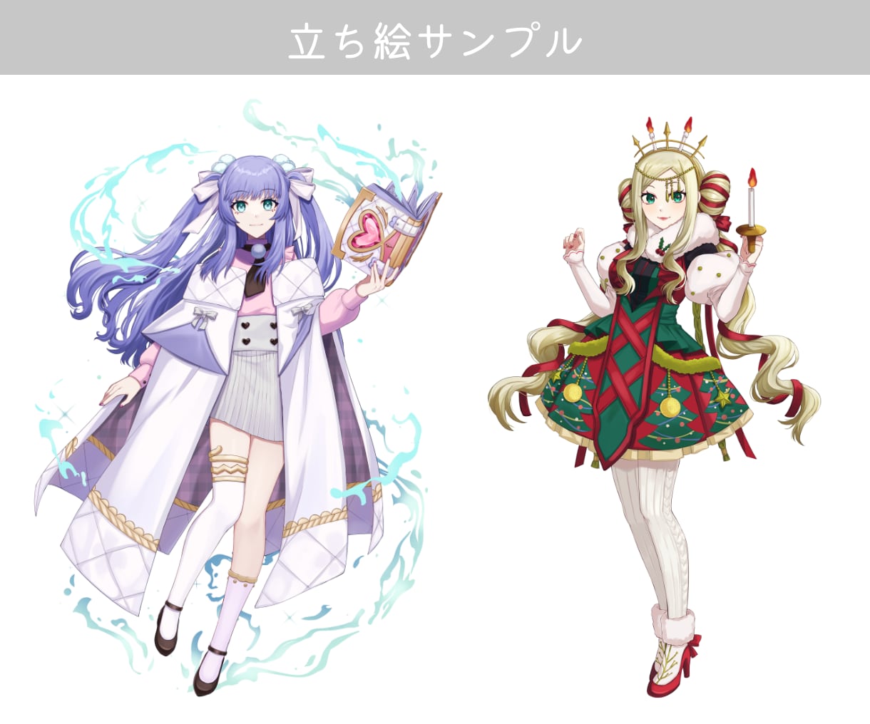 立ち絵、Vtuberデザイン~パーツ分けします Live2Dパーツ分け、キャラデザ、3面図、PRPG イメージ6