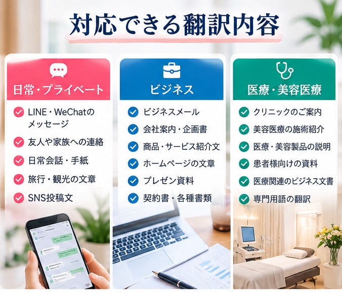 中国語と日本語の翻訳を丁寧に承ります 中国語・日本語の翻訳から見やすい資料の整理まで対応します イメージ2