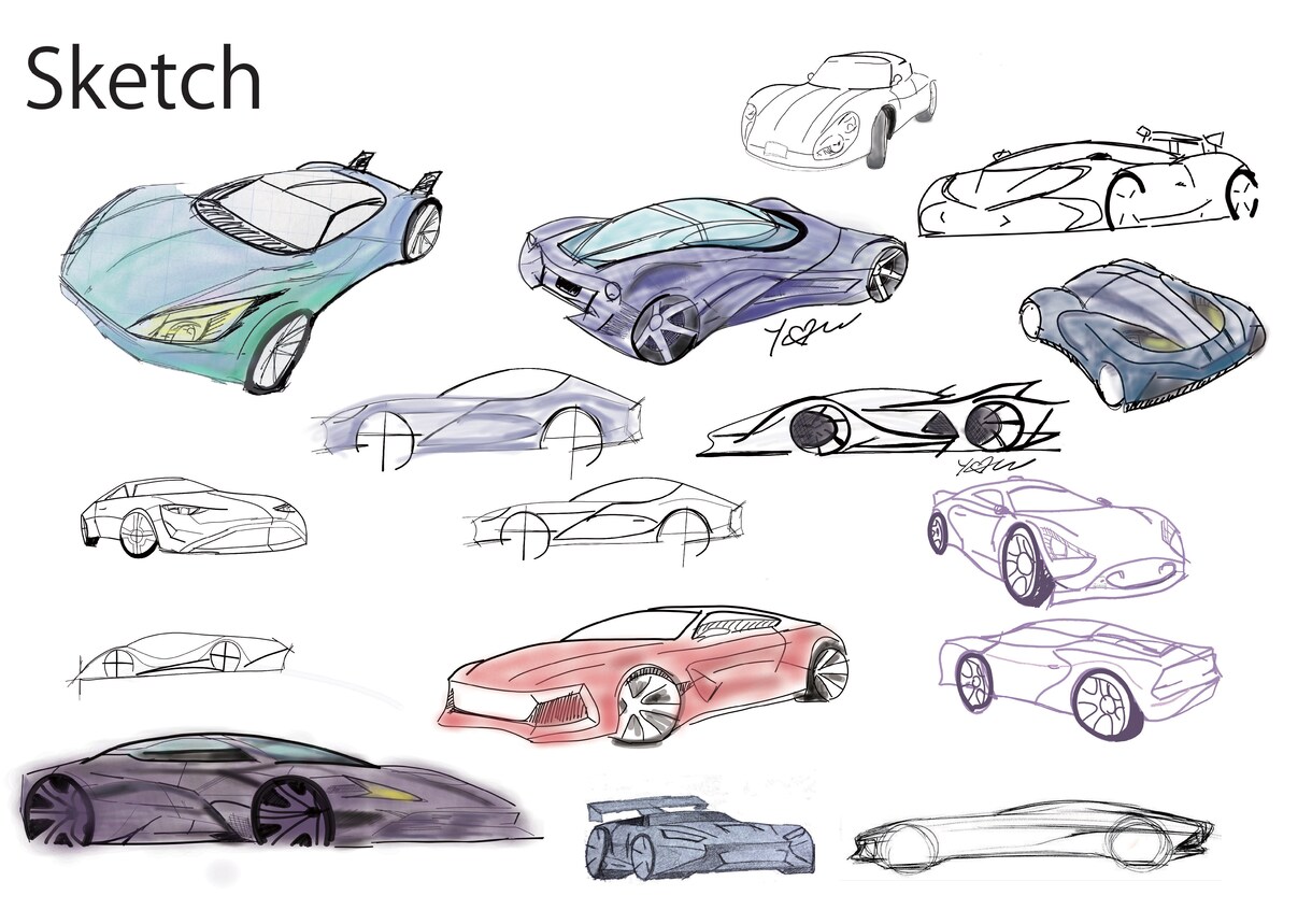 現役カーデザイナーが車のスケッチ描きます 大人気 車好きのためのカースケッチ イメージ3