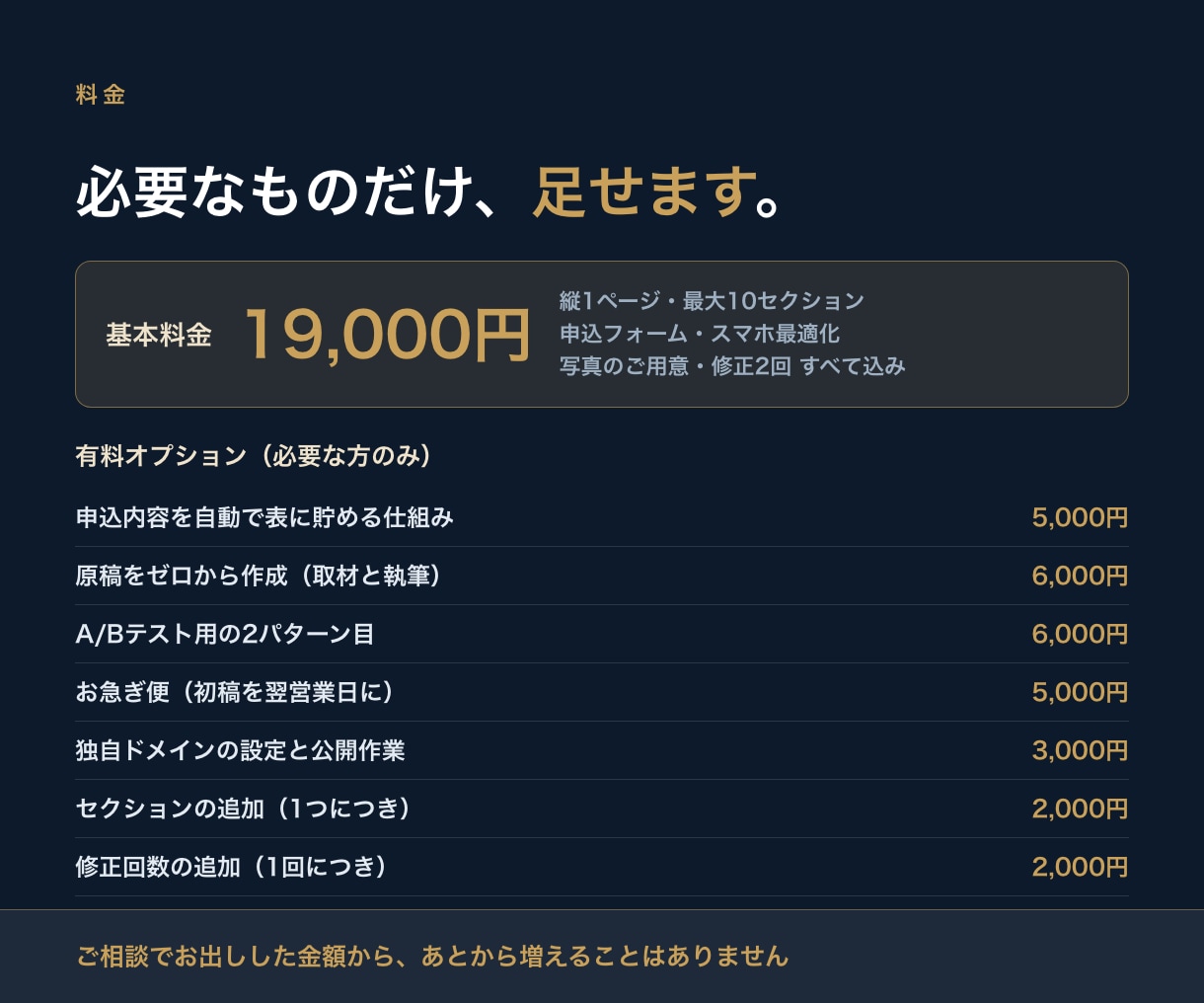 申込につながるLPを最短3日で作ります 先にご相談。内容と金額を確定してからご購入いただけます イメージ6