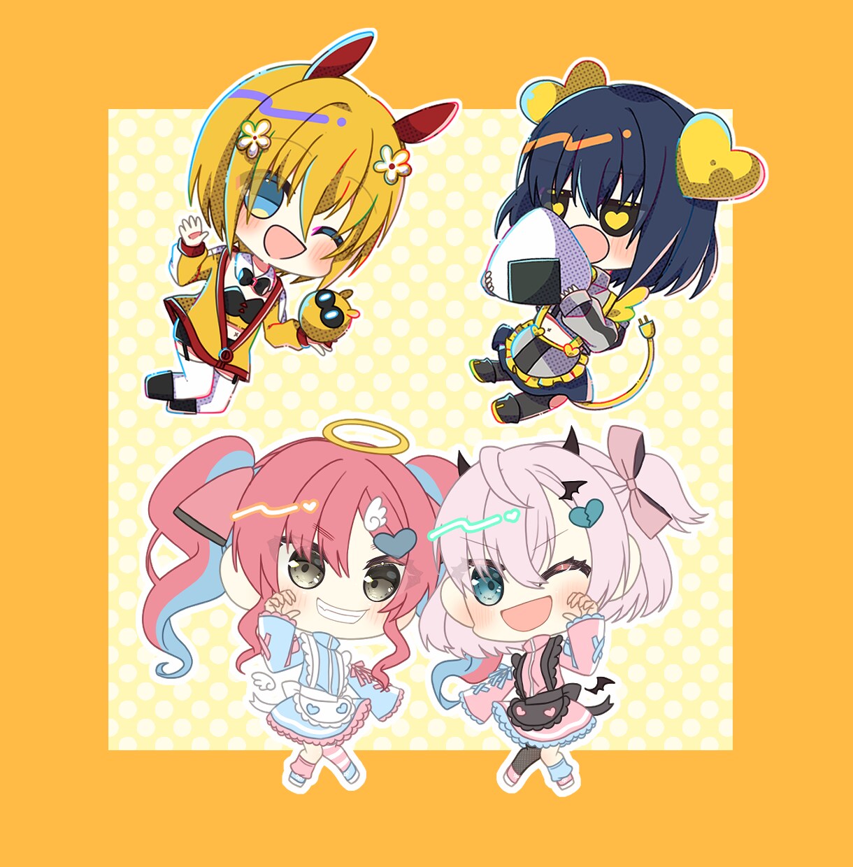 商用利用可！アイコンやグッズ用ミニキャラ描きます ぷにっと可愛いミニキャラをお届けします♪ イメージ3