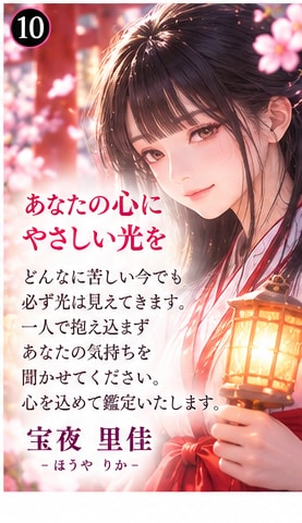 霊感と神託を用いたカードであなたを占います 神託とカードで心に寄り添い、あなたの未来への道を照らします イメージ10