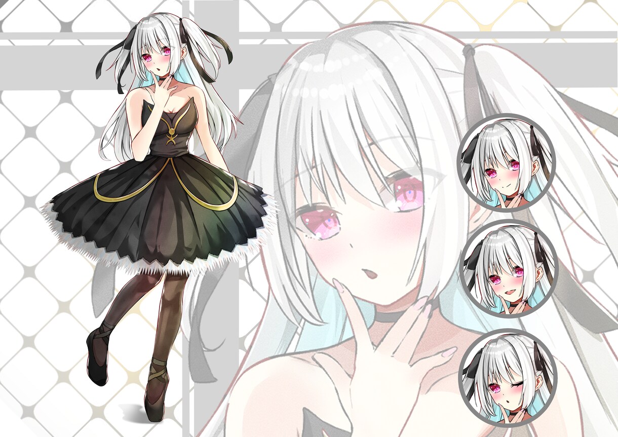 配信用、Vtuber、等身イラストの立ち絵描きます TRPG、ゲーム、IRIAM用の可愛いキャラ制作します イメージ3