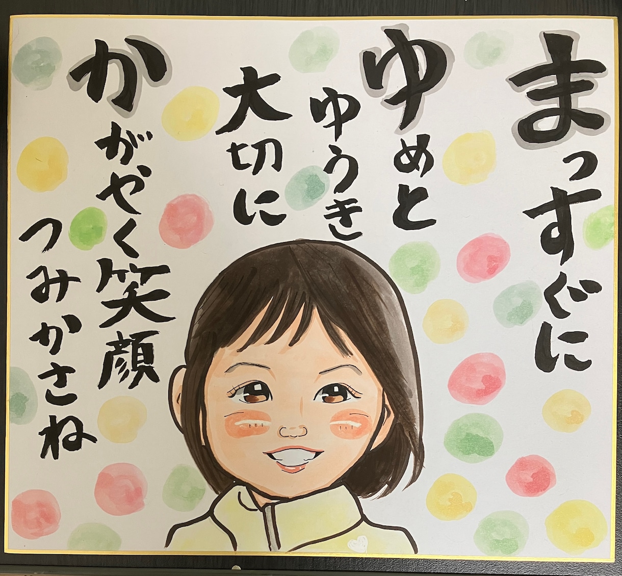 送料無料　手描きの優しい似顔絵（名前詩）描きます 誇張し過ぎない温かい似顔絵です。プレゼントにどうぞ イメージ9
