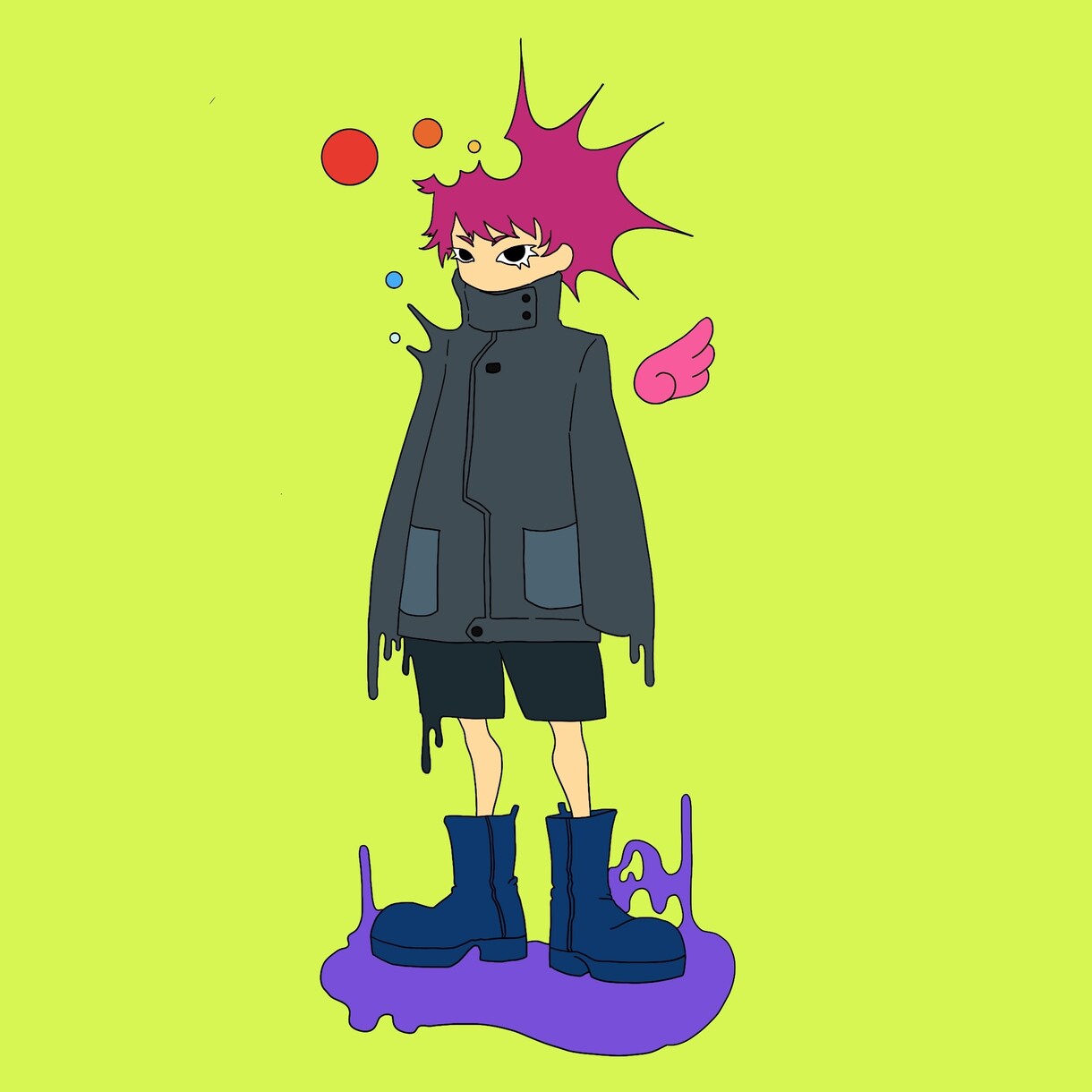 アイコンにも使いやすいポップなイラストかきます ビビットな色彩の女の子のイラストをかきます イメージ5