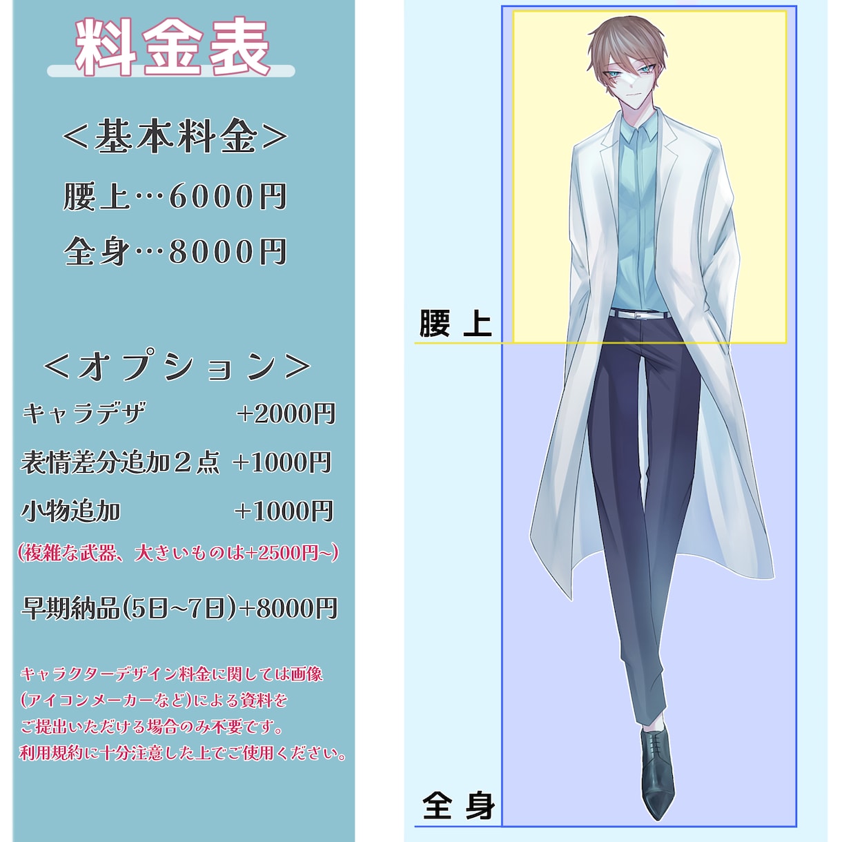 立ち絵制作します ゲーム,TRPG用の立ち絵制作します！(おまけ付き) イメージ2