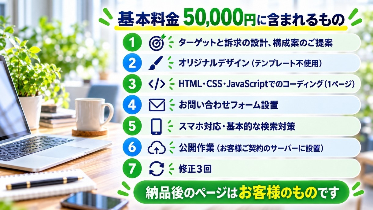 店舗・教室・イベントの集客LPを設計・制作します 自社サイトを運営する制作者が設計から実装まで。スマホ対応 イメージ3
