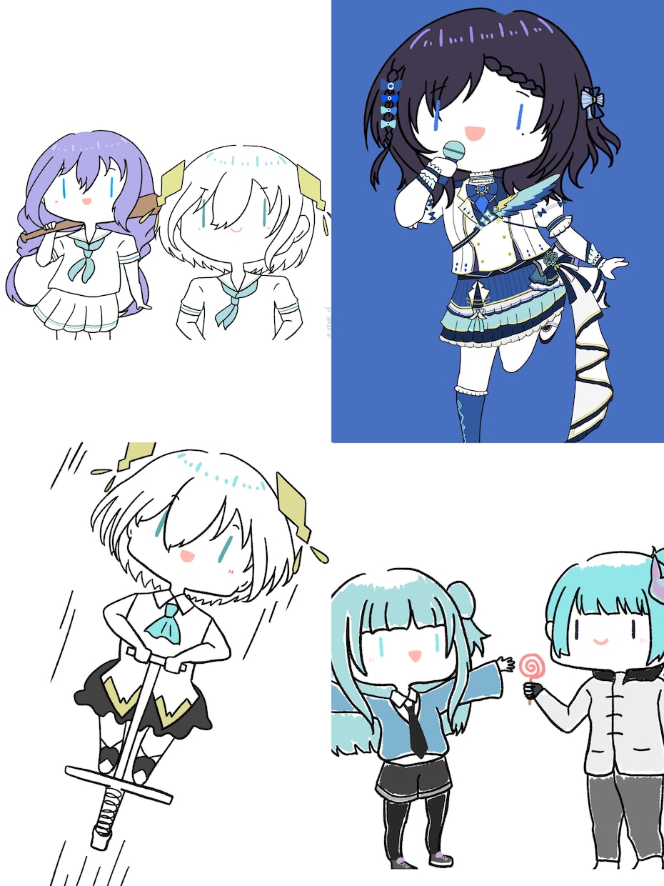 スタンプ、グッズ向けのSDイラスト描きます ゆるめのかわいいSDキャライラスト！ イメージ1