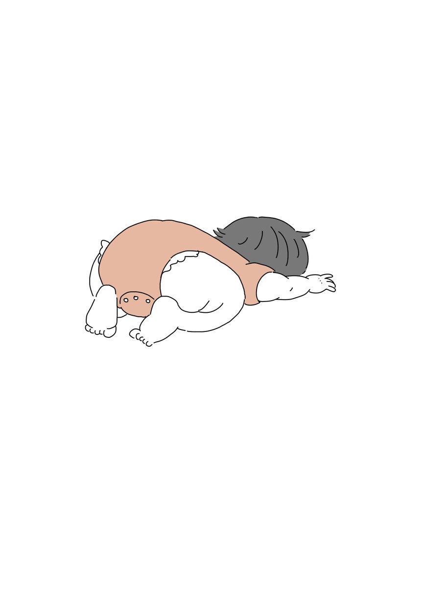 ３枚★ヨガをしてる赤ちゃんのイラスト描きます ヨガのポーズをきめる、むちむちの赤ちゃんはいかがですか？ イメージ4
