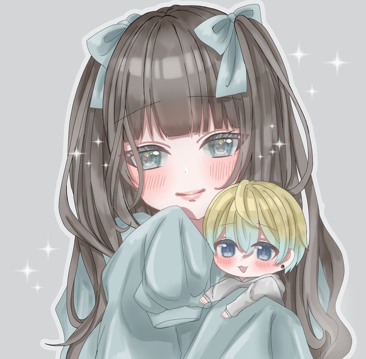 かわいい女の子、イケメンを描きます キラキラかわいい女の子が得意です！イケメンキャラも◎ イメージ6