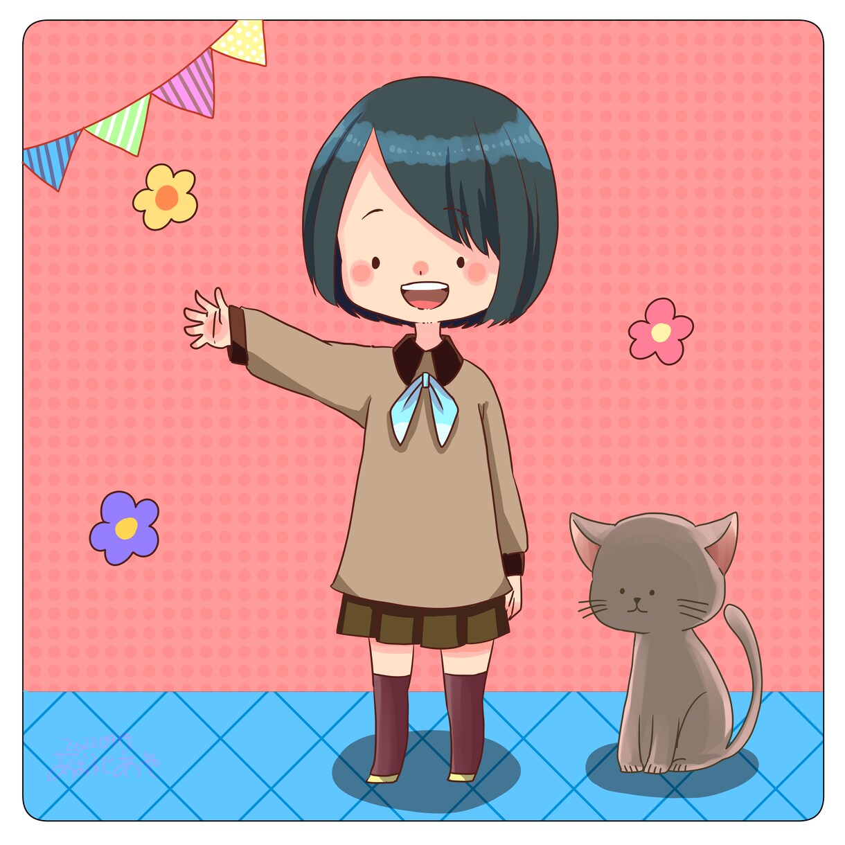各種SNSで使えるアイコンを制作します SNSのアイコンに使えるかわいいデフォルメイラスト描きます♪ イメージ4