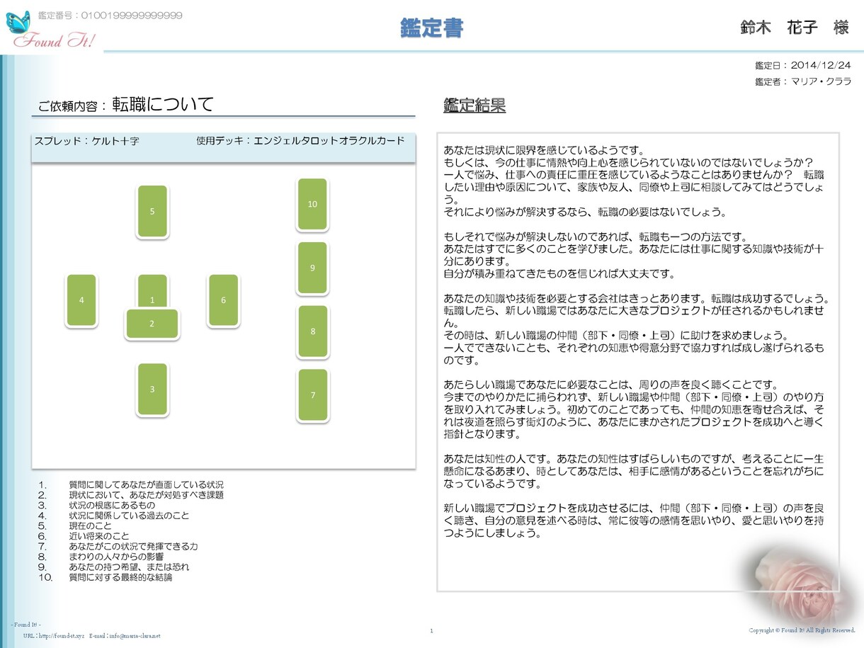 天使のオラクル/タロットカードリーディングをします よりよい未来をつくるため、過去を見直し”今”を変える イメージ2