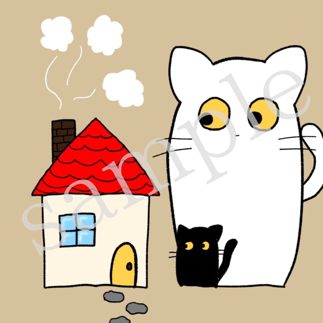 絵本風のかわいい猫イラストを描きます 個性的なネコのイラストをデザイン！リメイク品に転写可能！ イメージ3