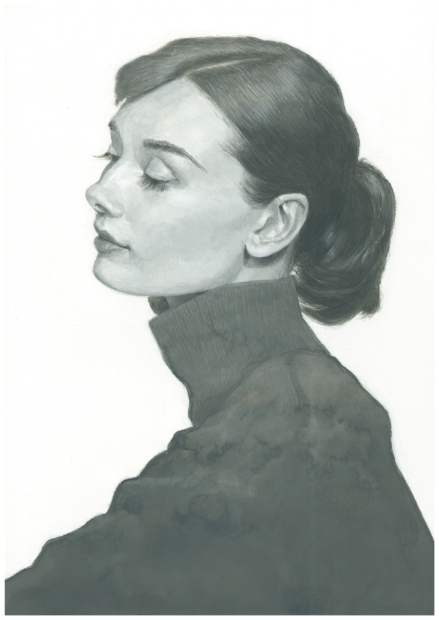 水彩画で、リアルな似顔絵(写真模写)を制作致します 美大卒☆画家の私が、水彩で、一筆一筆、丁寧に描画致します☆ イメージ2