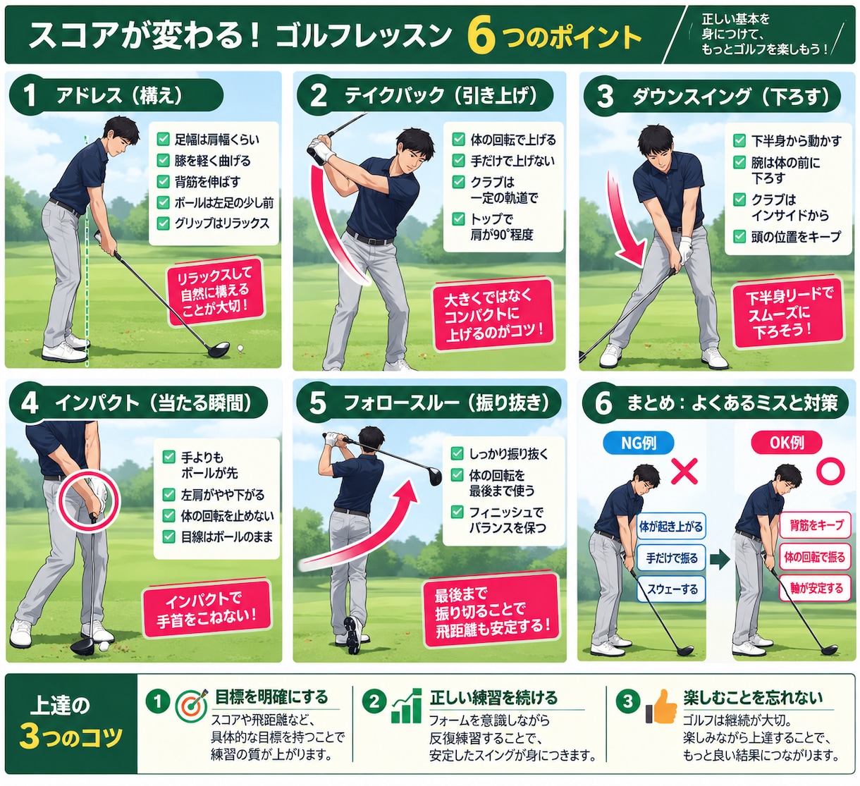 3ヶ月で100切り！2年で80切りさせます ゴルフレッスンの初級編！誰でも簡単に100切り！ イメージ1