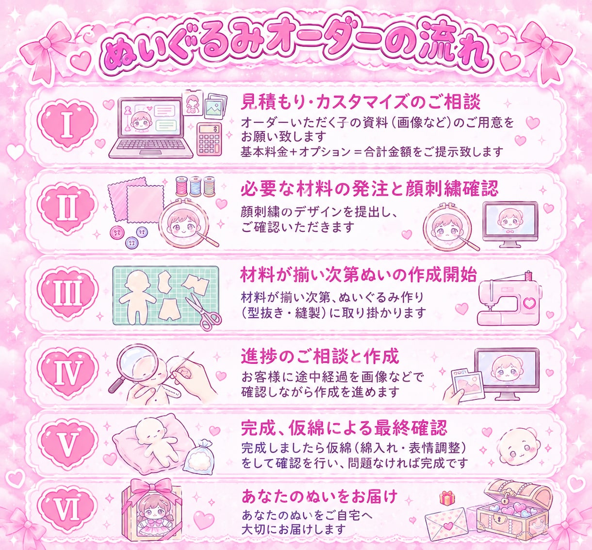 世界に一つだけのぬいぐるみを制作します あなただけのオリジナル推しぬいを制作します♡ イメージ2