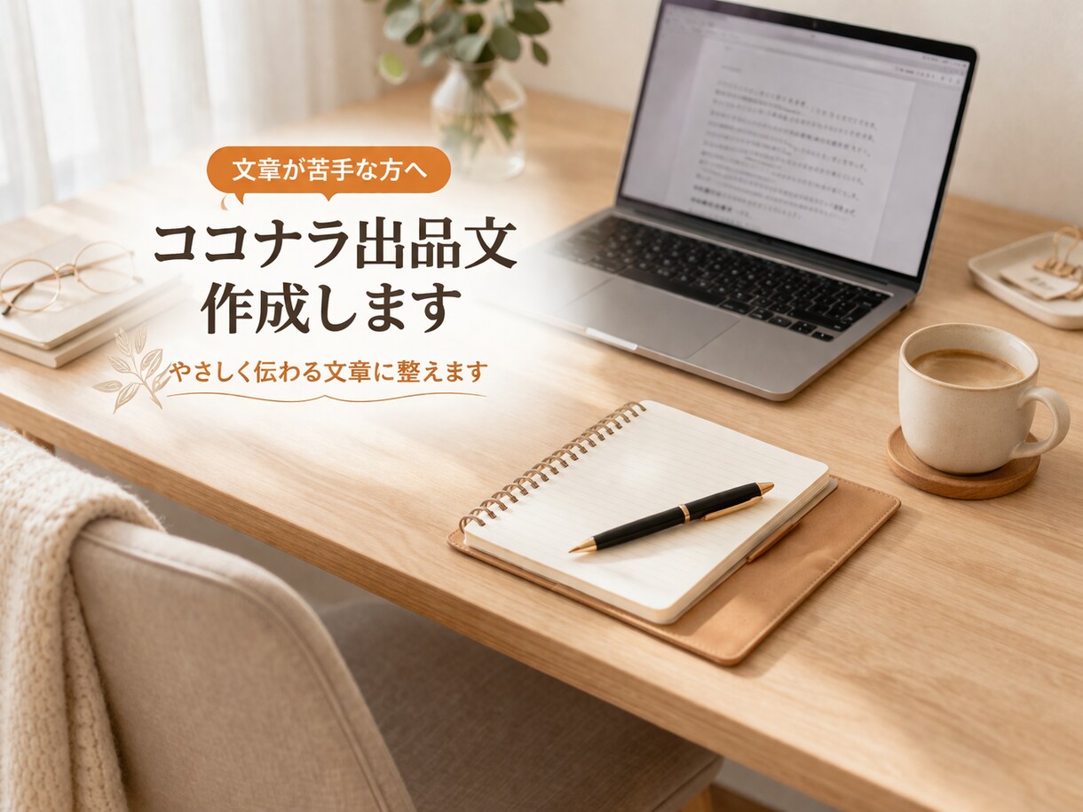 ココナラ出品文・商品説明文をわかりやすく作成します あなたの強みが伝わる出品文を作成します イメージ1