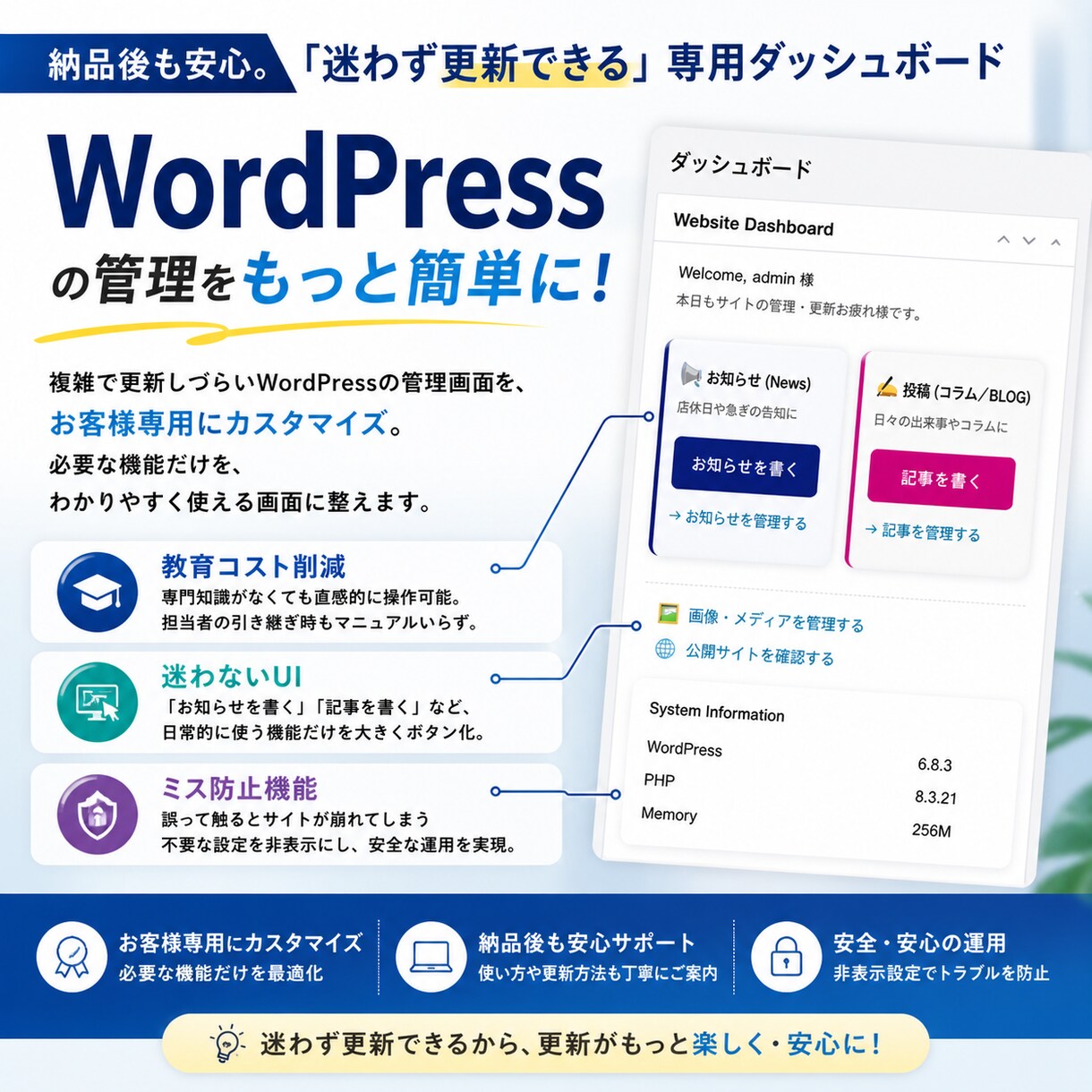 初めてでも安心!信頼されるホームページ制作します HP制作20年以上|個人・開業・法人|WordPress対応 イメージ2