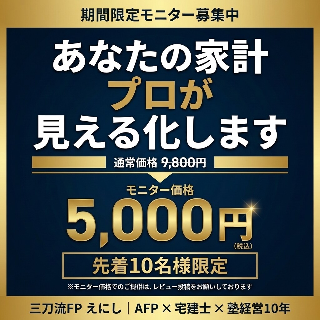 何歳でいくら必要かプロのFPが全て見える化します AFP×宅建士×塾経営10年の三刀流FPがオーダーメイド イメージ8
