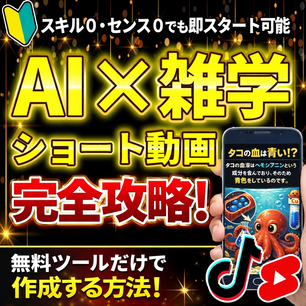 AI×雑学ショート動画で副収入を作る方法を教えます 【専用GPTsプレゼント】テンプレ通りに進める簡単AI副業 イメージ1